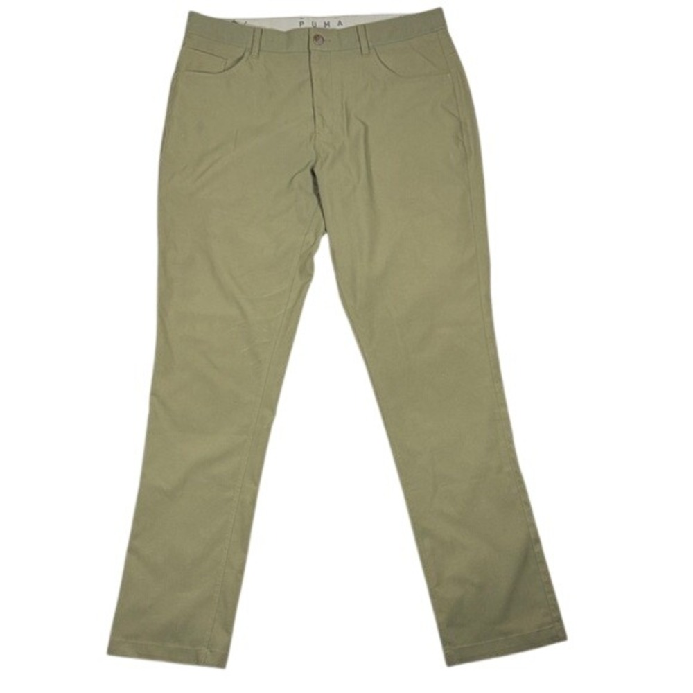 Puma Pants Mens 34x34 Golf Trousers Olive Green Performance Stretch GOOD